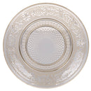 Set 6 Piatti Pane Ø15 cm  in Vetro VdE Tivoli 1996 Imperial Ecrù Ambra e Fumè
