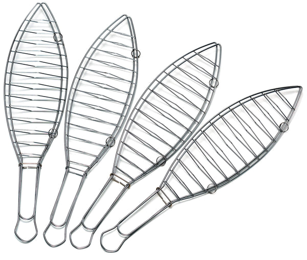 Set de 4 Grilles à Poisson 42x10x21 cm en Acier Inoxydable Vannini online