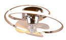 Plafoniera con Ventilatore da Interno a LED Ø50 cm Plastica Cromo