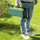 Inginocchiatoio da Giardino Pieghevole in Acciaio con Cuscinetto in Gommapiuma 58x28x49 cm 