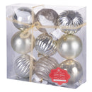 Set 9 Palle di Natale Ø10 cm in Plastica Oro