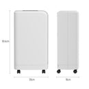 Deumidificatore Portatile Touch da 12L con Tubo di Scarico 28x18x50,6 cm Bianco