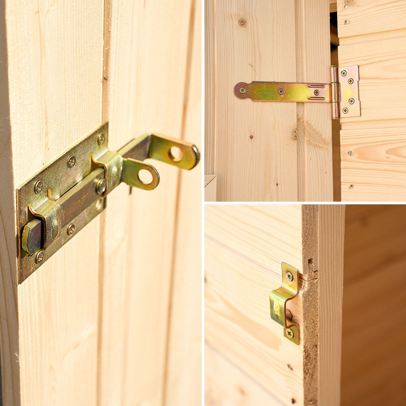 Casetta Box da Giardino 1,6x1,2 m con Pavimento in Legno Picea Massello 16mm Eden