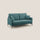 Divano 3 Posti 180x94x90 cm in Tessuto Azzurro