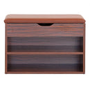 Scarpiera Panca 60x30x42 cm in Legno Melaminico Scuro