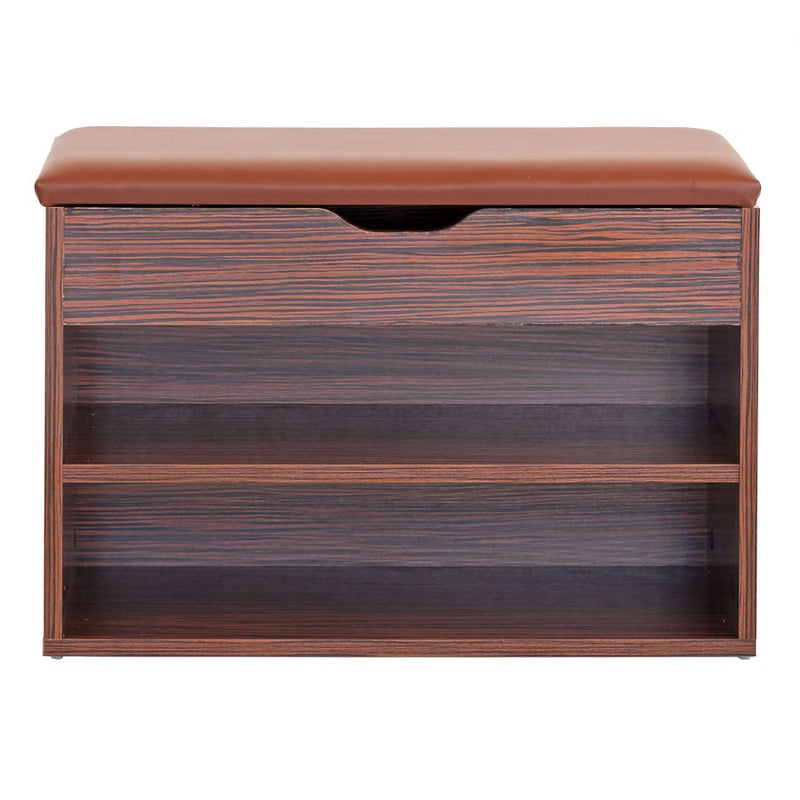 Scarpiera Panca 60x30x42 cm in Legno Melaminico Scuro