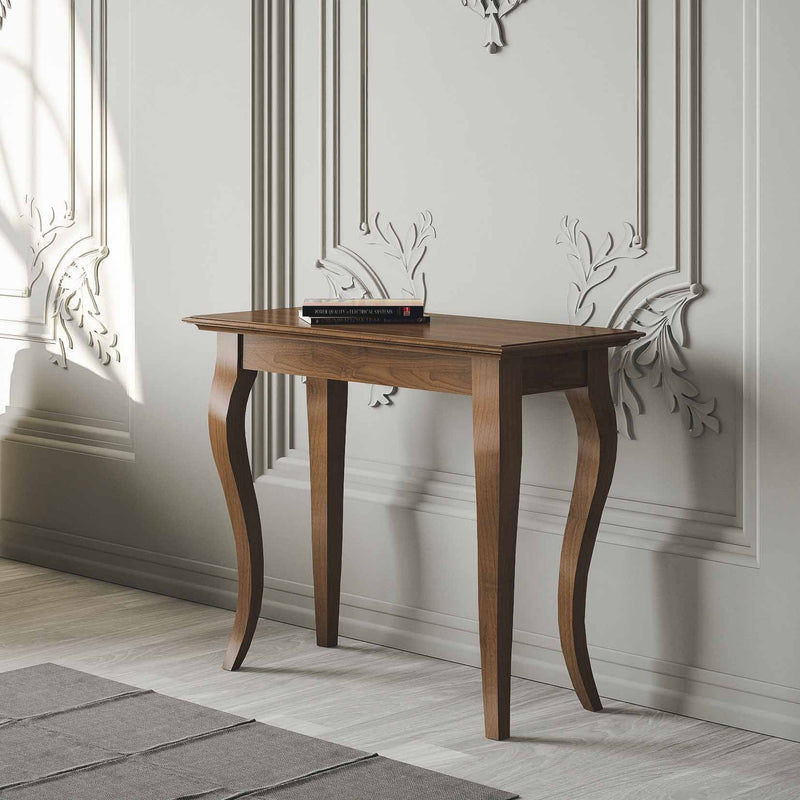Consolle Allungabile in Legno H77x45x92/305cm Bassano Noce Classica