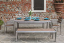 Sedia da Giardino 54x58xh88 cm in Alluminio e Polywood Seattle Legno