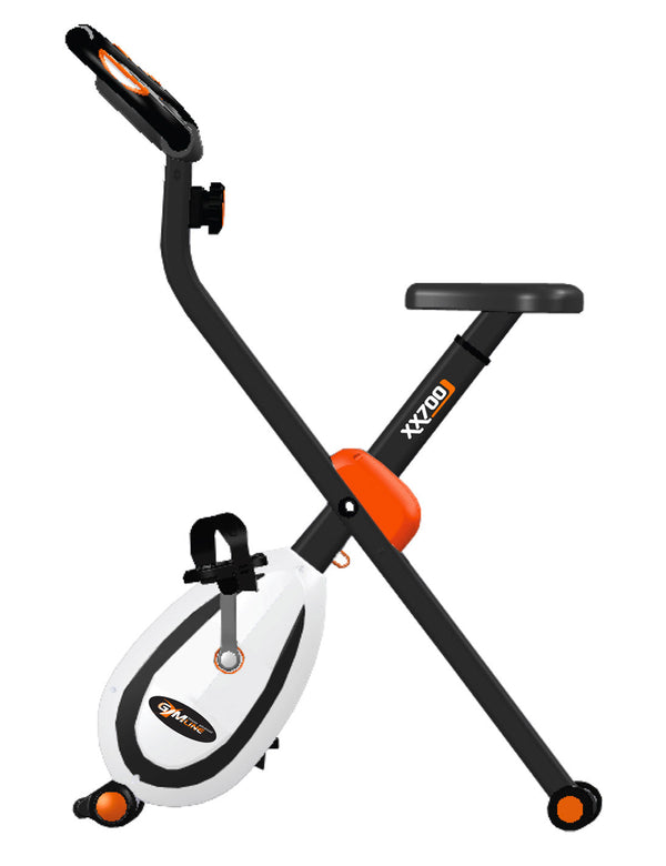 Cyclette Magnetica Pieghevole 81x43x113 cm 8 Livelli di Resistenza con Computer Multifunzione Nera e Bianca acquista