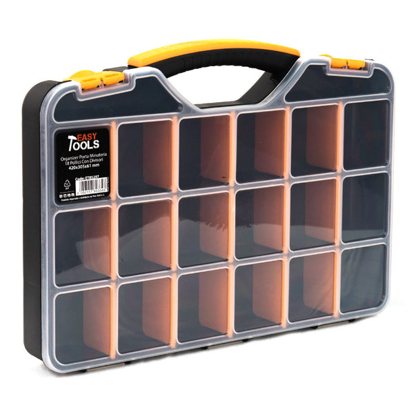 Petite boîte en plastique 42x30,5x6,1 cm avec séparateurs sconto