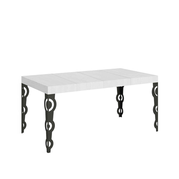 sconto Tavolo Allungabile 120/224x90x77 cm Karamay Premium Bianco Frassino