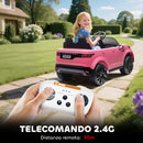 Macchina Elettrica per Bambini Licenza Ufficiale Land Rover Discovery 12V con Telecomando Rosa  