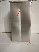 Cestino Gettacarte Posacenere 30,6x60x24,5 cm in Acciaio 17L per Interno Esterno Seconda Scelta