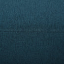 Pouf Poggiapiedi Imbottito 40x30x24 cm Rettangolare Blu Scuro  