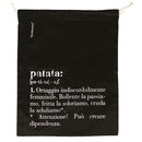 Sacchetto potato/patata 40x30 cm in Cotone VdE Tivoli 1996 Nero