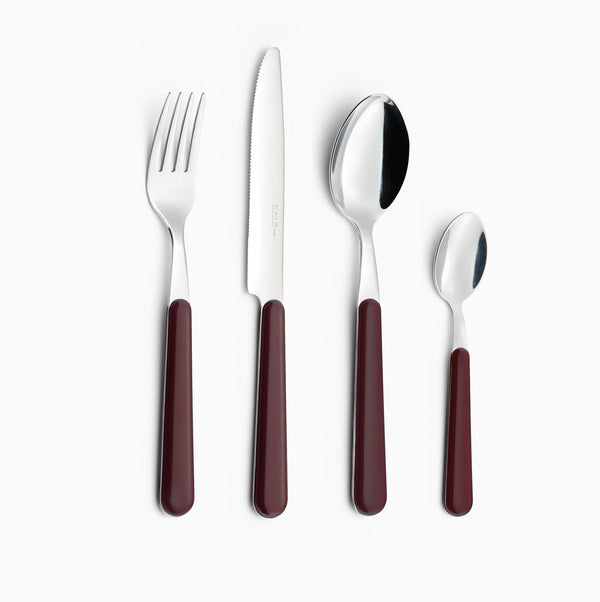 online Servizio Set di Posate 24 pezzi in Acciaio Inox Eme Brio Bordeaux 10