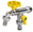 Robinet à bille double pour fontaine de jardin avec fleur et levier coloré Belfer RUB/030 jaune