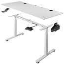 Scrivania Elettrica Regolabile Altezza 140x60x72-117 cm Bianca