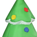 Albero di Natale Gonfiabile 163 cm con Pupazzo di Neve Scritta e Luci LED