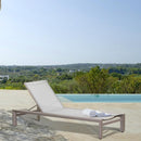 Lettino Prendisole da Giardino 74x200xH98 cm in alluminio e textilene Share Ecrù