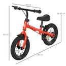 Bicicletta Pedagogica per Bambini 10" Senza Pedali   Rossa