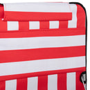 Set 2 Lettini Spiaggia Pieghevoli con Schienale Regolabile a 5 Livelli Rosso    