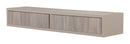 Mensola da Parete con 2 Cassetti 88,2x13,4x20 cm in Fibra di Legno Domino Marrone e Rovere Moka