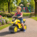 Moto Cavalcabile per Bambini 18 Mesi - 3 Anni Balance Senza Pedali con Musica Giallo      
