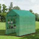 Serra a Tunnel da Giardino 214x143x195 cm in Acciaio e PE  Verde