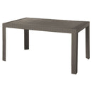 Tavolo da Giardino 140x80x72 cm in Polipropilene Tortora