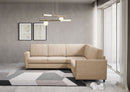 Divano Angolare 5 Posti 228x228x85 cm Yasel in Tessuto Beige