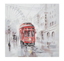Dipinto su Tela Tram 80x3x80 cm in Legno e canvas