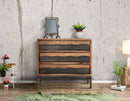 Comò Yellowstone 88x45x80 cm in Legno di Acacia e in Ferro Marrone e Nero