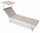 Chaise longue de jardin en aluminium avec toit Soriani Riccione Tortora