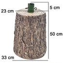 Base Supporto per Albero di Natale a Tronco 33x23x50 cm Universale in Resina      