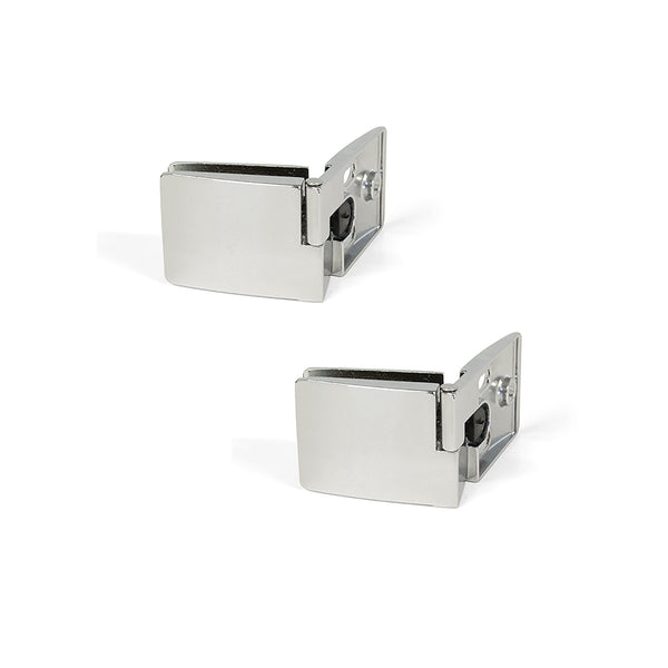 Emuca Charnière pour porte en verre Emplacement central 4-5 mm d'épaisseur Chrome poli 2 pièces online