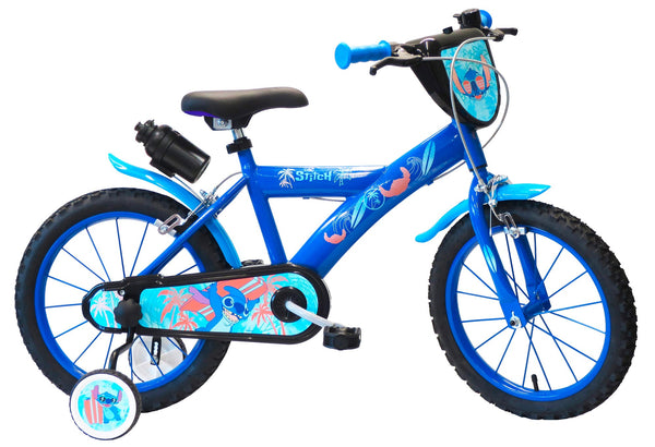 sconto Bicicletta per Bambino 16” 2 Freni con Licenza Disney Stitch Blu
