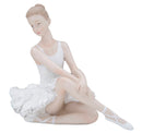 Ballerina Dicy Seduta 14x8x8 cm in Resina Bianco