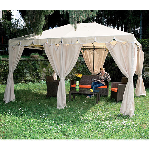 online Tonnelle de jardin en acier 3x4m Bauer Armonia Ecru
