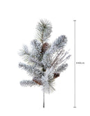 Set 6 Rami Pino con Neve 12 Tips H48 cm 