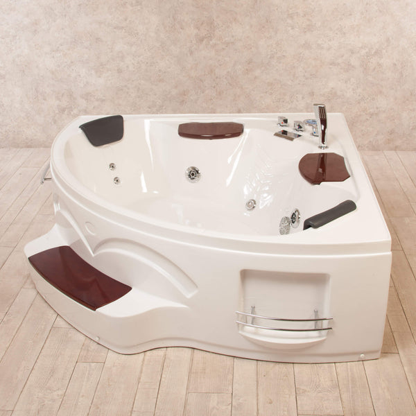 Jacuzzi d'angle 2 places Chromothérapie Vorich Katrin Blanc Différentes tailles sconto