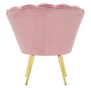 Poltrona Vienna Rosa 85x70x88 cm Spugna e Tessuto e Metallo Rosa e Oro
