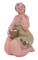 Donnina Positano con Secchiello 11x8,7x16,5 cm in Resina