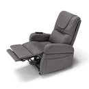 Poltrona Alzapersona 4 motori 70x87x105 cm a Batteria Ricaricabile in Tessuto Diva Dubai Grigio
