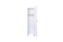 Mobile a Colonna Lavanderia da Esterno 46,5x49x182 cm in PVC Bianco
