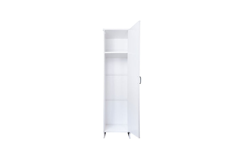Mobile a Colonna Lavanderia da Esterno 46,5x49x182 cm in PVC Bianco