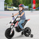 Moto Elettrica per Bambini 12V con Licenza Aprilia RX-125 Motocross Bianca