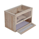 Gabbia per Criceti e Piccoli Roditori in Legno di Abete 60x35x42 cm 