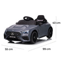 Macchina Elettrica per Bambini 12V Licenza Ufficiale Mercedes CLE53 Sedile in Pelle Grigio