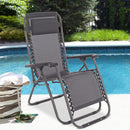 Sedia Sdraio Zero Gravity Reclinabile Pieghevole Grigia